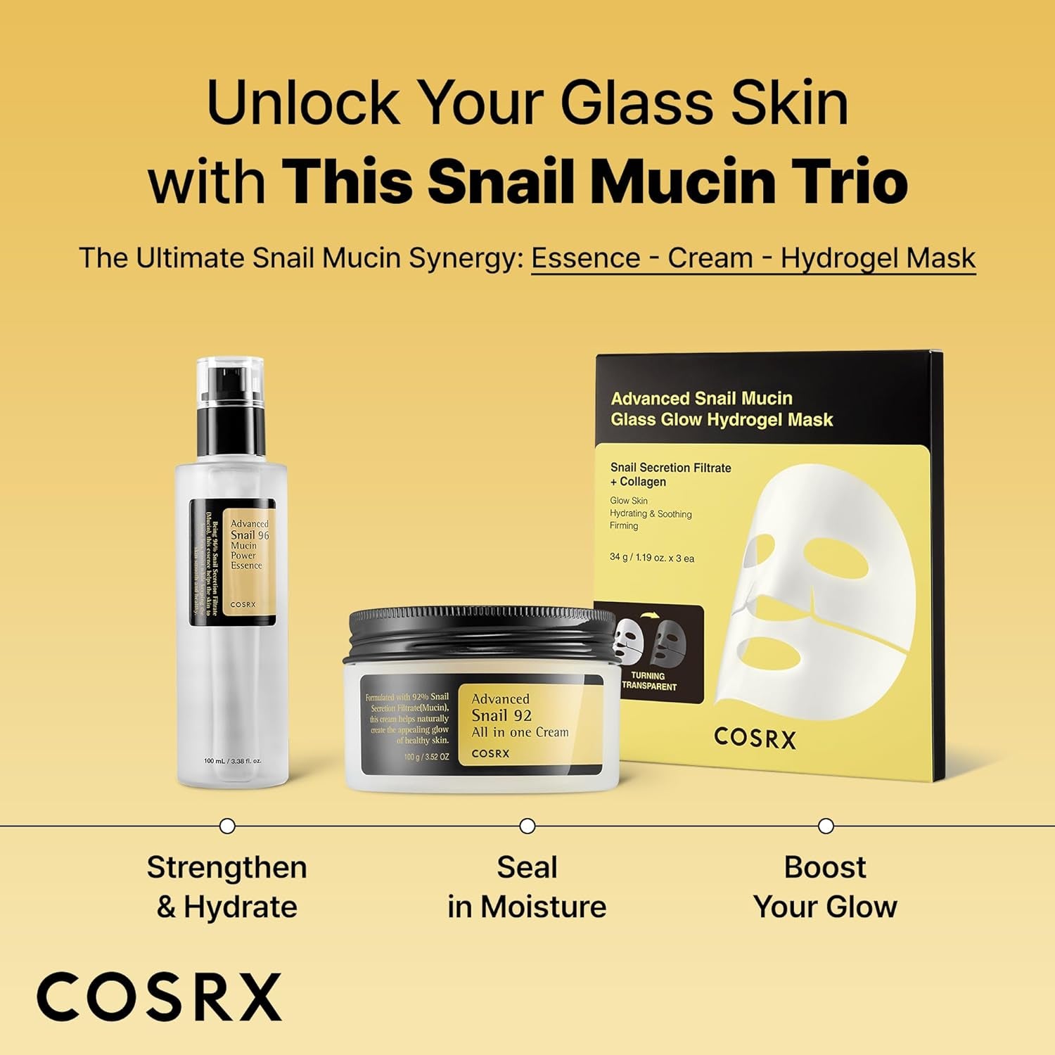 Snail Mucin 96% Repairing Serum, Hydrating Serum for Face with Snail Secretion Filtrate for Dull Skin & Fine Lines, 100Ml, Korean Skin Care