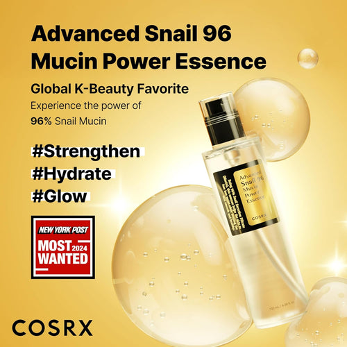 Snail Mucin 96% Repairing Serum, Hydrating Serum for Face with Snail Secretion Filtrate for Dull Skin & Fine Lines, 100Ml, Korean Skin Care