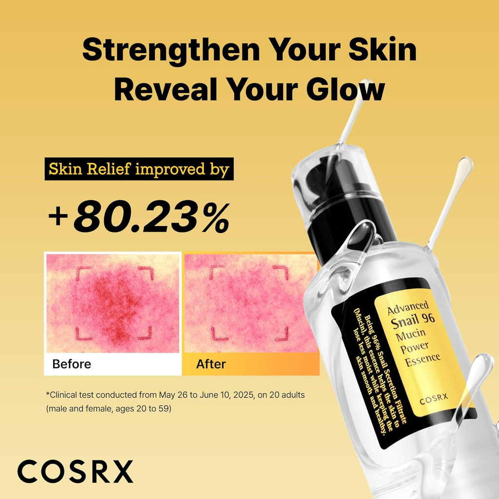 Snail Mucin 96% Repairing Serum, Hydrating Serum for Face with Snail Secretion Filtrate for Dull Skin & Fine Lines, 100Ml, Korean Skin Care